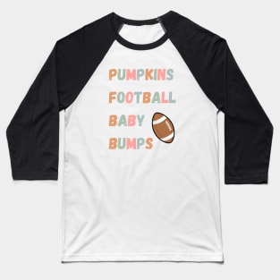 Pumpkins Football baby bumps. Halloween, Maternity Pregnancy Announcement. Baseball T-Shirt